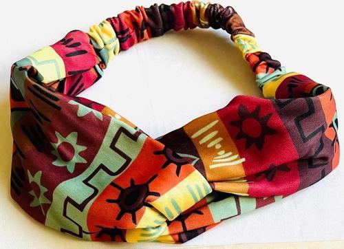 Desenli Paraşüt Lastikli Bandana, Lastikli Saç Bandı, Bandana