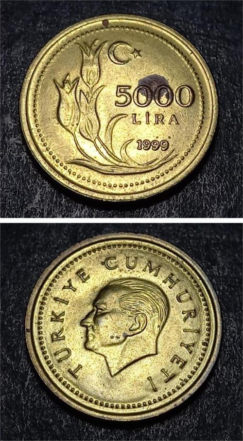 Escoines 39963688a98698bb8a 1999 5000 Lira Pirinç ÇT+ Para