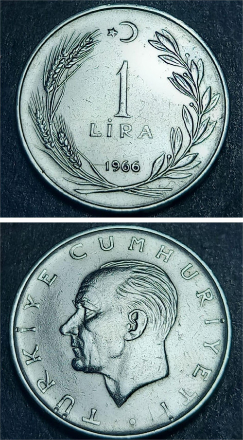 Escoines 39963688b5403e74c3 1966 1lira çil Para