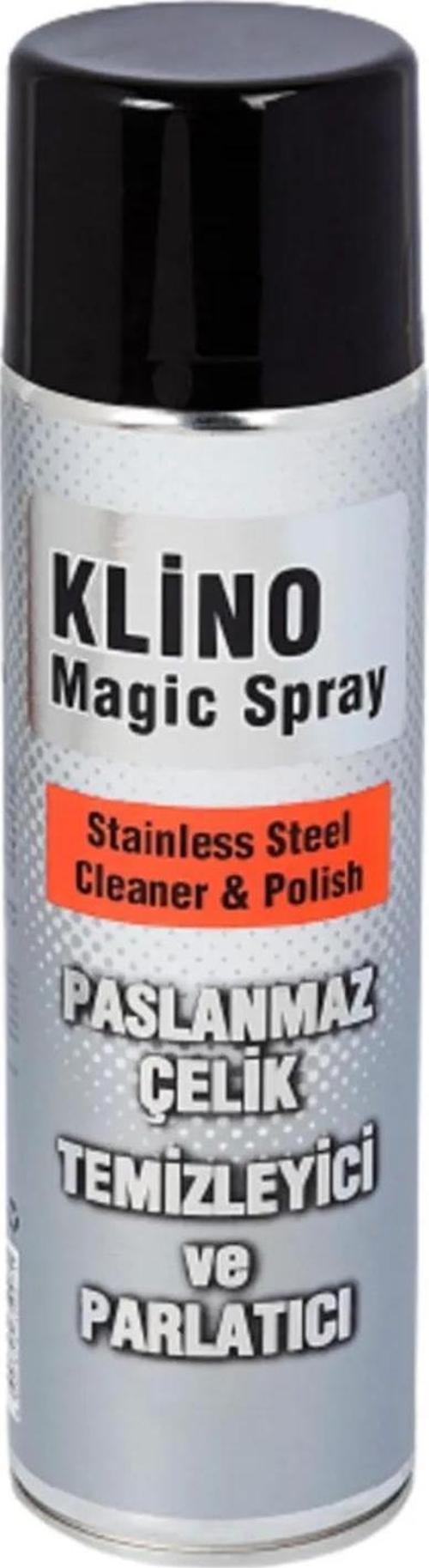 Klino Magic İnox Paslanmaz Çelik Metal Krom Nikel Çok Amaçlı Yüzey Temizleyici - 500 Ml. - Sprey