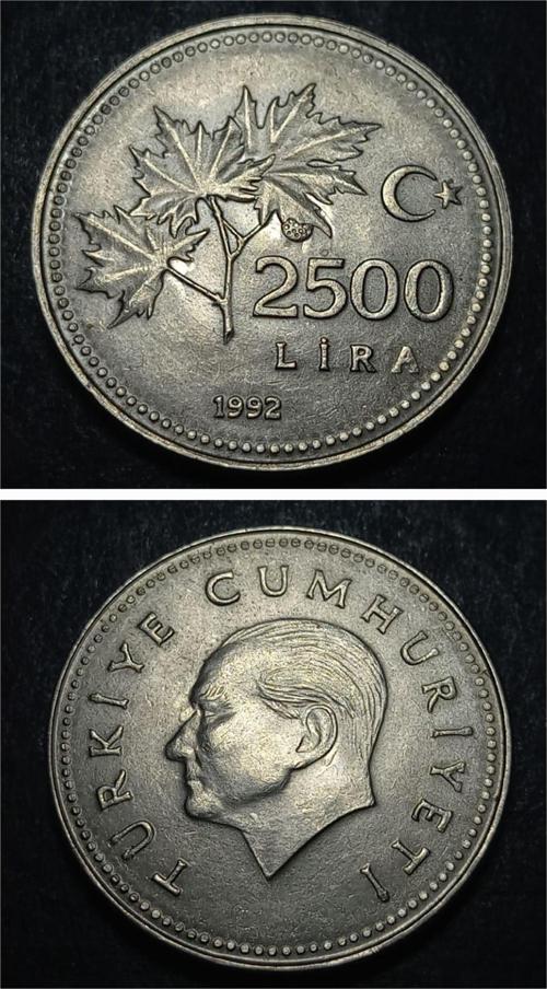 Escoines 39963688b5e7191205 1992 2500 Lira ççt+ Para