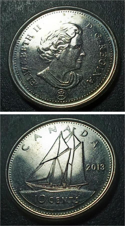 Escoines 39963688bc159b1999 2013 Kanada 10 cent ÇÇT+ para