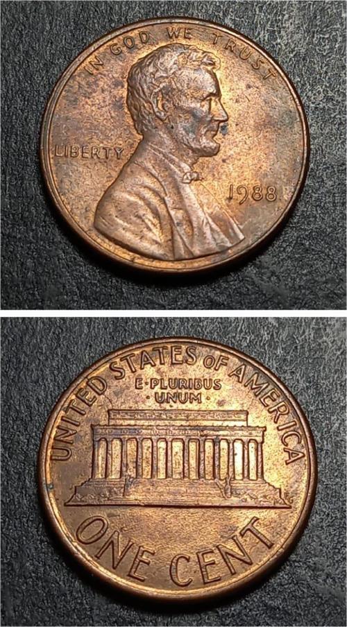 Escoines 39963688bc2bb3410f Abraham Lincoln 1988 1 Cent Para Bakır kaplama