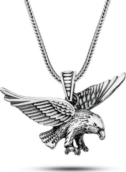 Gümüş Uçan Kartal Erkek Kolye SL12604