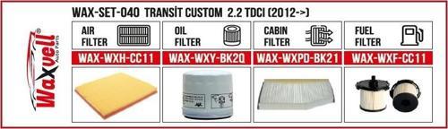 TRANSİT CUSTOM  2.2 TDCi FİLTRE BAKIM SETİ (2012->)