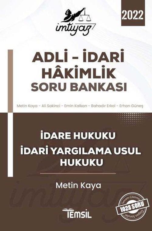 İmtiyaz 2022 Adli - İdari Hakimlik Soru Bankası  -  İdare Hukuku ve İdari Yargılama Usul Hukuku