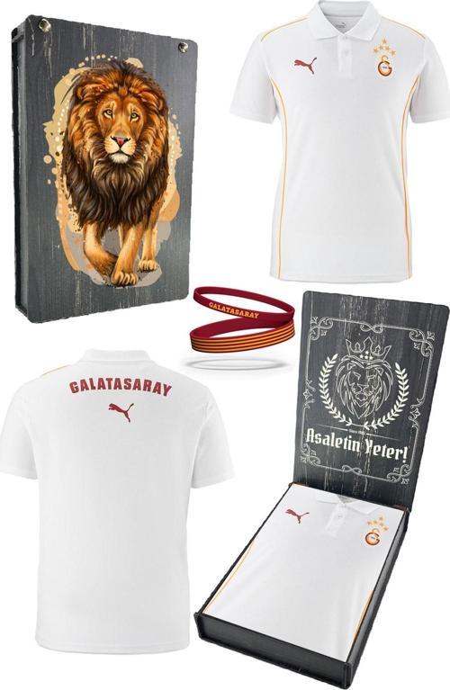 Orijinal Lisanslı Polo Yaka Beyaz Antrenman 5 Yıldızlı T-Shirt + Bileklik Set