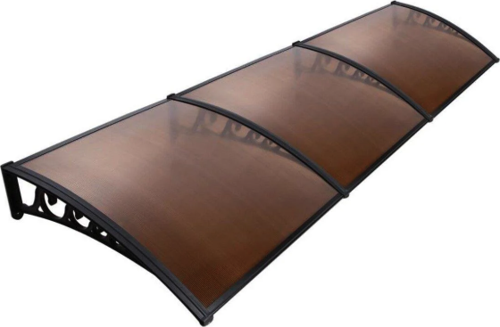 Kapı Üstü Pratik Sundurma 360 X 80 cm Siyah - Bronz