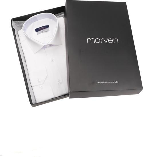 Slim Fit Düz Sert Yaka Kolay Ütülenebilen HEDİYE KUTULU Uzun Kollu Gömlek