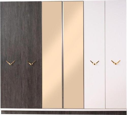 Nevada 6 Kapaklı Gardırop %100 Mdf | Ücretsiz Teslimat Ve Kurulum Avm 24