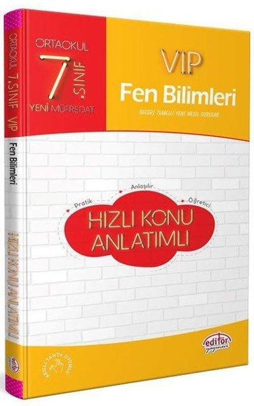 7.Sınıf VIP Fen Bilimleri Hızlı Konu Anlatımlı