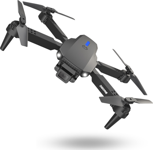 Büro Ev Ofis Hediyesi için 25X20X5.5CM Led Işıklı 4K Çift Kameralı Drone