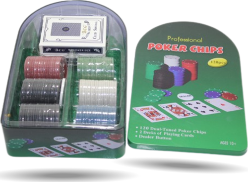 Büro Ev Ofis Yazlık Eğlencesi için 100 Chip 2 Deste Kağıt Poker Oyunu Seti