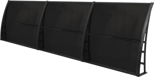 LUPIN Kapı Pencere Üstü Pratik Sundurma 105x360 - Siyah