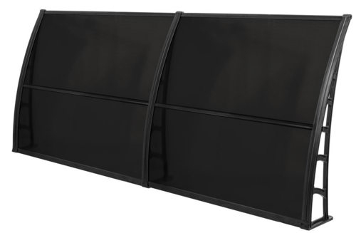 LUPIN Kapı Pencere Üstü Pratik Sundurma 105x240 - Siyah