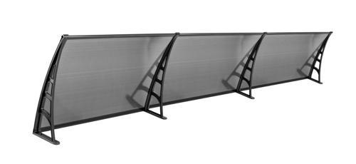 LOTUS Kapı Pencere Üstü Pratik Sundurma 70X360 - Siyah