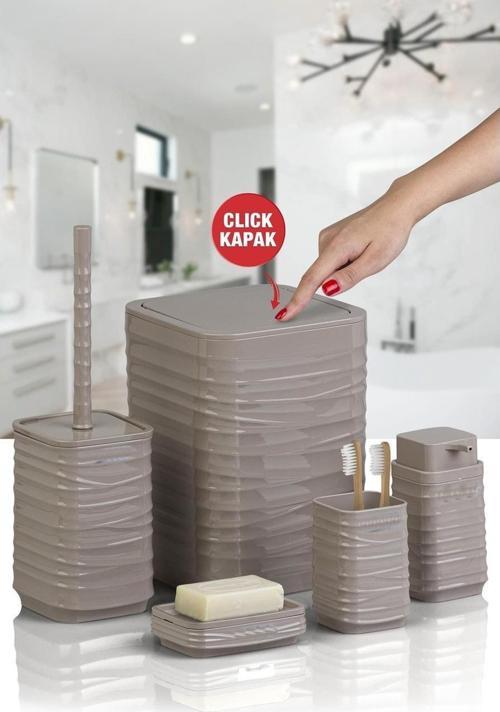 Banyo Seti Plastik Vizon Renk 5 Parça 