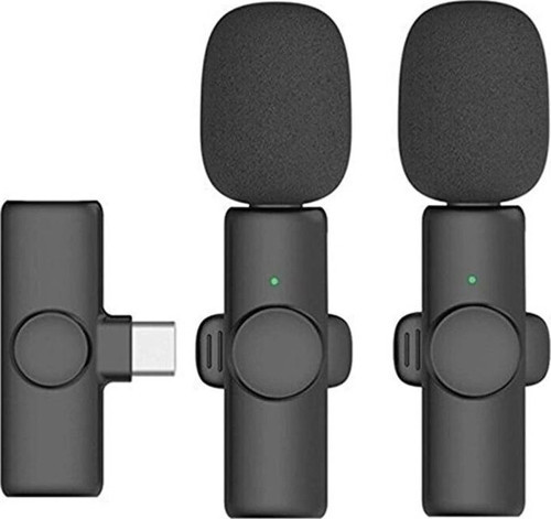 Kablosuz Yaka Mikrofonu Typ-c 2’li Mini Mikrofon