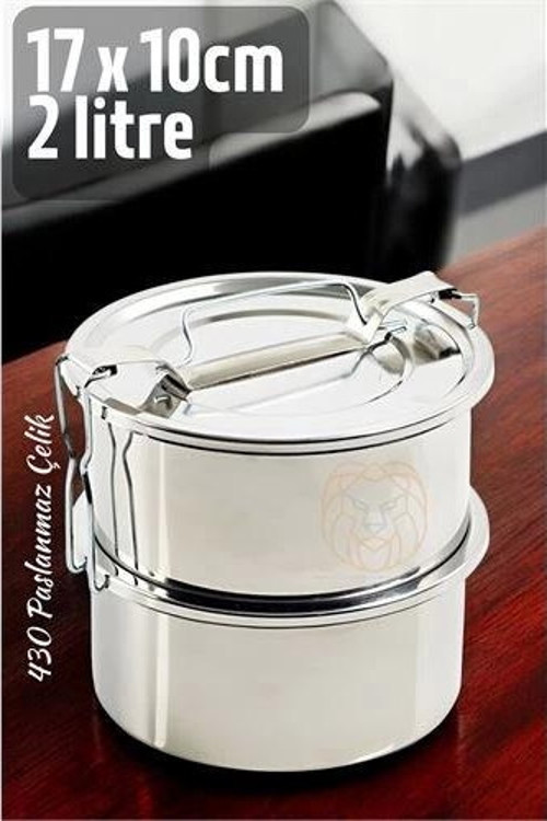 Sefer Tası Paslanmaz Çelik Yemek Kabı 17 cm 2 LİTRE