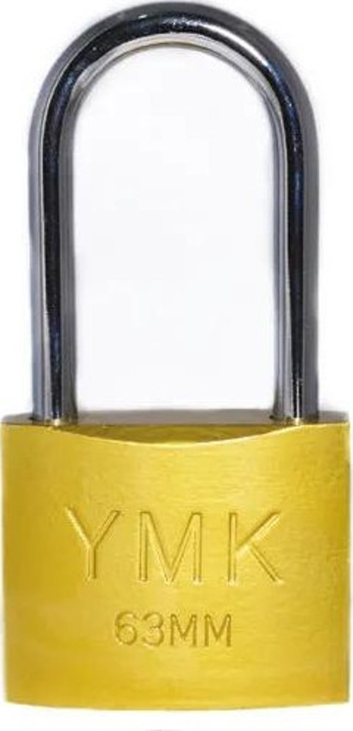 YMK Eko Sarı Boyalı Uzun Kancalı Asma Kilit 25mm