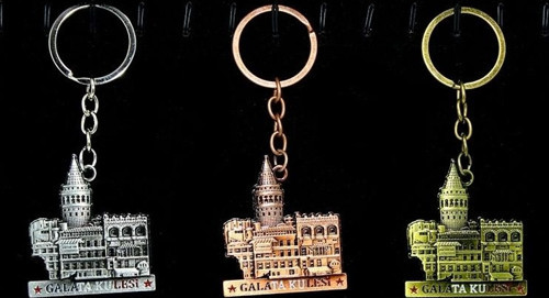 Metal Galata Kulesi Anahtarlık Alk2214