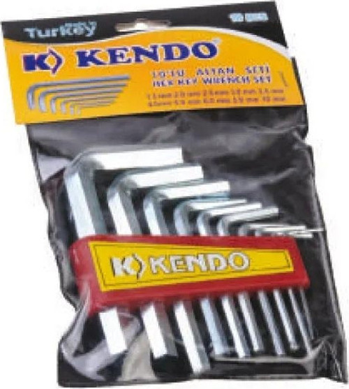 Kendo Poşetli 6 Köşe Alyan Seti 10 Parça