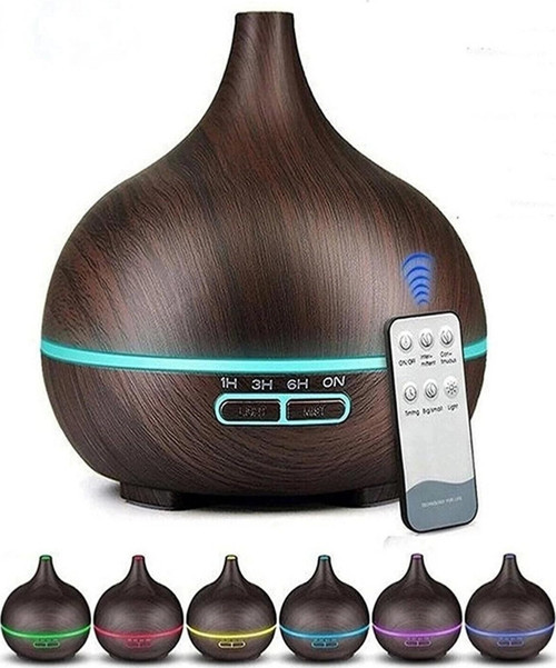 Hava Nemlendirici 7 Led Işıklı Aromatik Oda Kokusu 550 Ml Kahve Aroma Difüzörü Buhar Makinası
