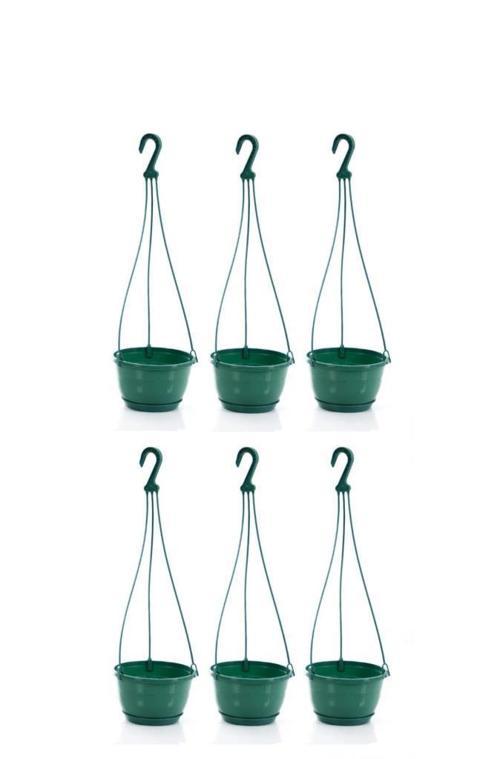 SO-SM02 Safir Makrome Askılı Balkon Saksı 3.4 lt Yeşil 6 Adet