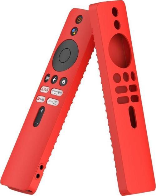 Xiaomi XIMR-M8 4S 4K MiBox Kumanda Uyumlu Silikon Koruma Kılıfı - Kırmızı