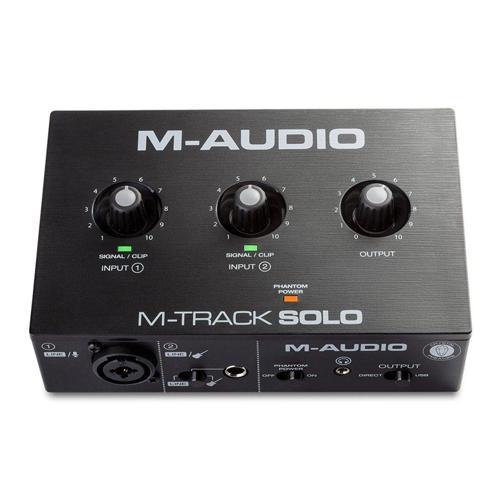 M-Track Solo | 2 Kanal, 48 khz, 1 Mikrofon giriş, Enstrüman girişli ses kartı