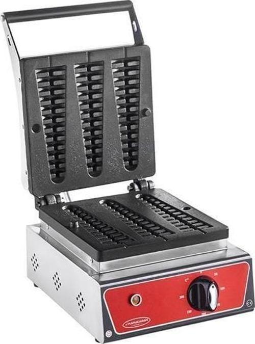 CSA Karacasan Elektrikli Döküm Çubuk Waffle Makinesi 3 Lü