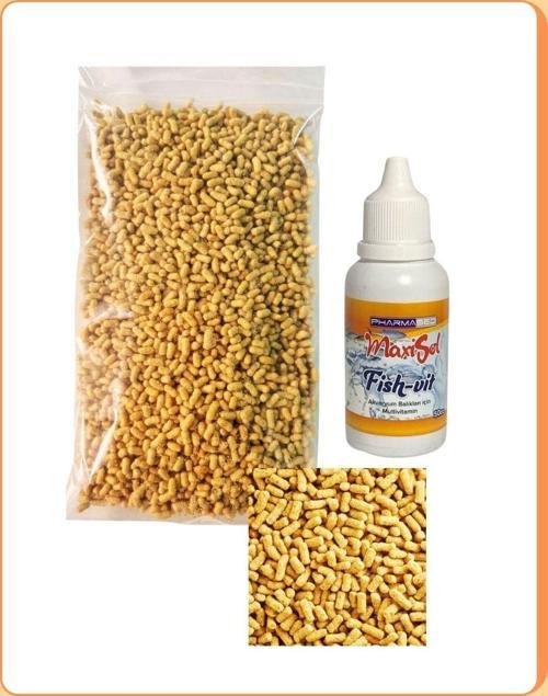 Pond Stick Naturel Japon Balığı Yemi 250Gr + Fish-Vit Balık Vitamini