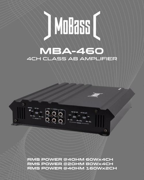 MBA-460-4X60W RMS-KALİTELİ 4 KANAL YER KAPLAMAYAN YENİ NESİL ANFİ