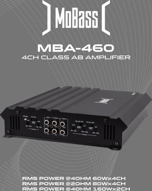 MBA-460-4X60W RMS-KALİTELİ 4 KANAL YER KAPLAMAYAN YENİ NESİL ANFİ