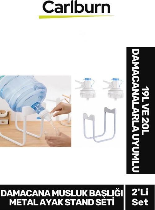 Özel Üretim Dayanıklı Ağır Kaldırma Gerektirmeyen Damacana Musluk Başlığı Metal Ayak Stand Seti