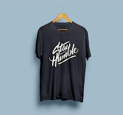 Oversize Stay Humble Graffiti tasarımlı unisex T-shirt