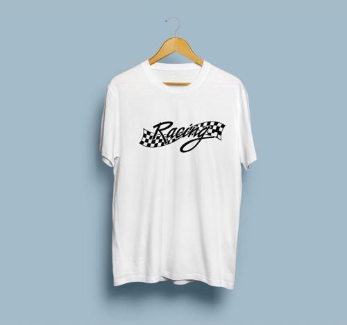 Oversize Racing yazılı formula1 f1 tasarım T-shirt