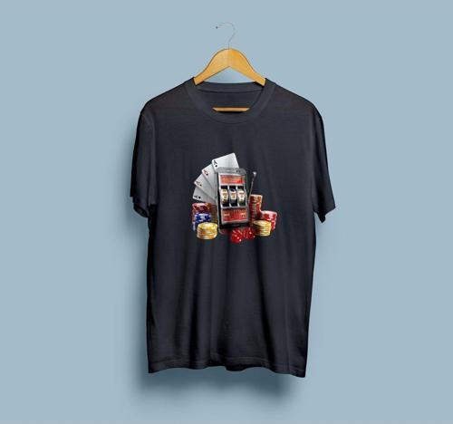 Oversize Kumarhane Slot makinesi unisex T-shirt