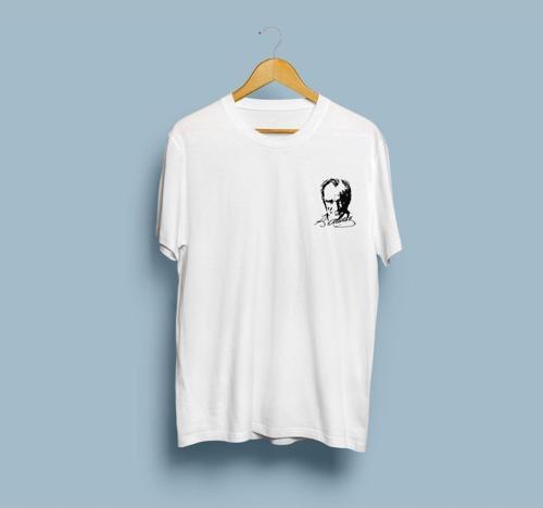 Oversize Mustafa Kemal Atatürk Cep logolu unisex T-shirt