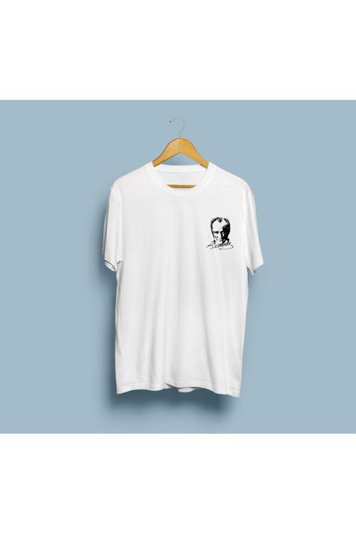 Oversize Mustafa Kemal Atatürk Cep logolu unisex T-shirt