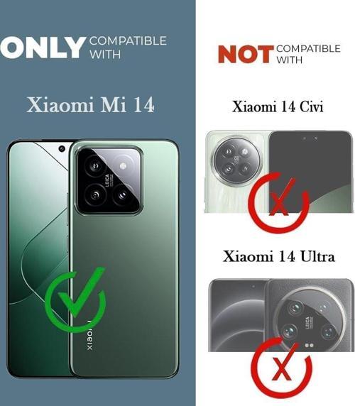 Xiaomi Mi 14 Uyumlu Kamera Korumalı Darbe Önleyici Ultra Slim TPU Şeffaf Silikon Kılıf