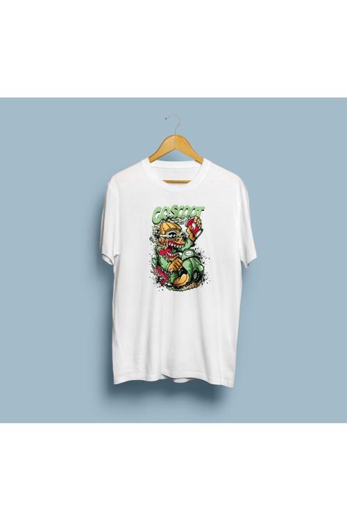 Oversize Green Cacatus coscoot tasarımlı unisex T-shirt