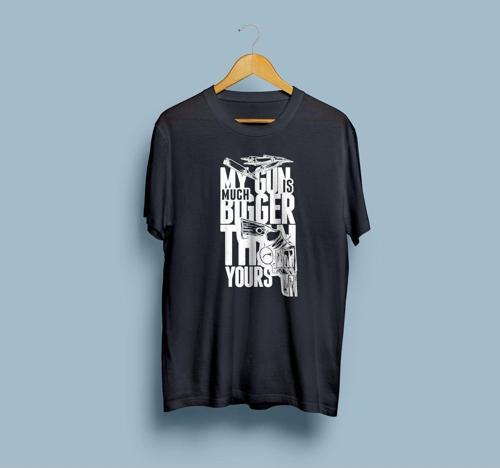 Oversize Benim Silahım senden büyük Yazılı T-shirt