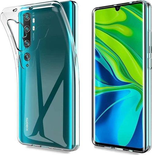 Xiaomi Mi Note 10 Uyumlu Kamera Korumalı Darbe Önleyici Ultra Slim TPU Şeffaf Silikon Kılıf