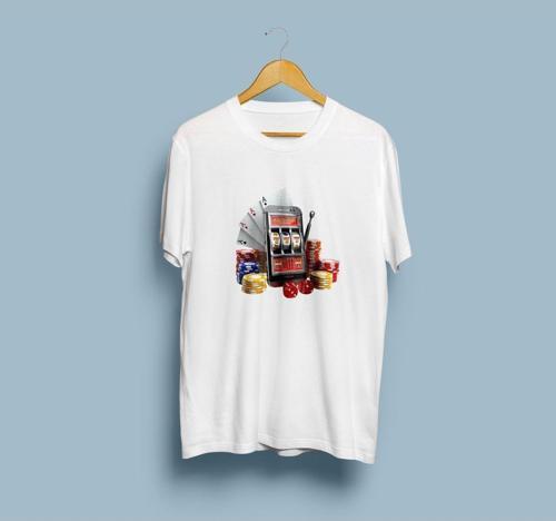 Oversize Kumarhane Slot makinesi unisex T-shirt