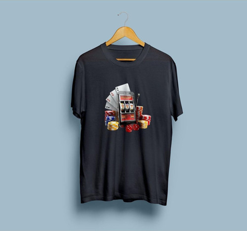Oversize Kumarhane Slot makinesi unisex T-shirt