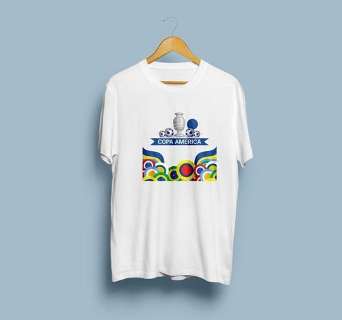 Oversize Copa America Tasarım unisex T-shirt