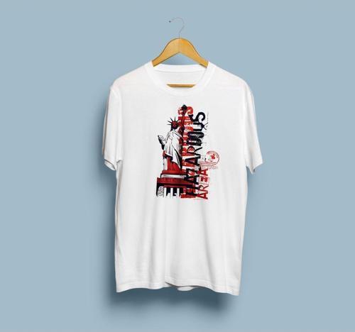 Oversize statue of lıberty unisex T-shirt