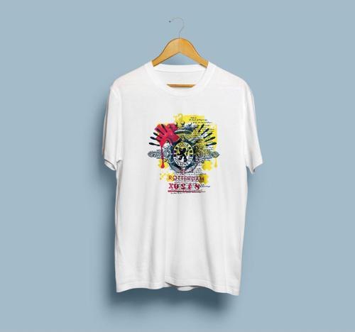 Oversize Your Highness Rotterdam baskılı T-shirt