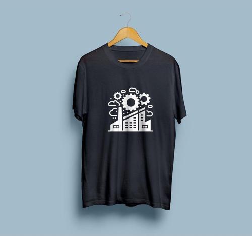 Oversize Fabrika / Ağır sanayi tasarım unisex T-shirt